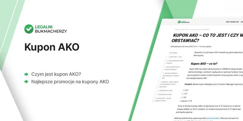 Co oznacza kupon ako i jak go wykorzystać w praktyce?