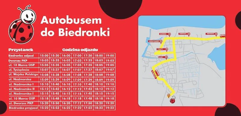 Biedronka w Łebie