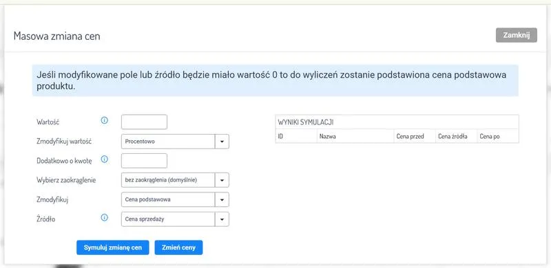 Cena zakupu i sprzedaży