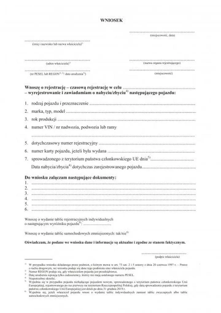 Dokumenty do przerejestrowania samochodu