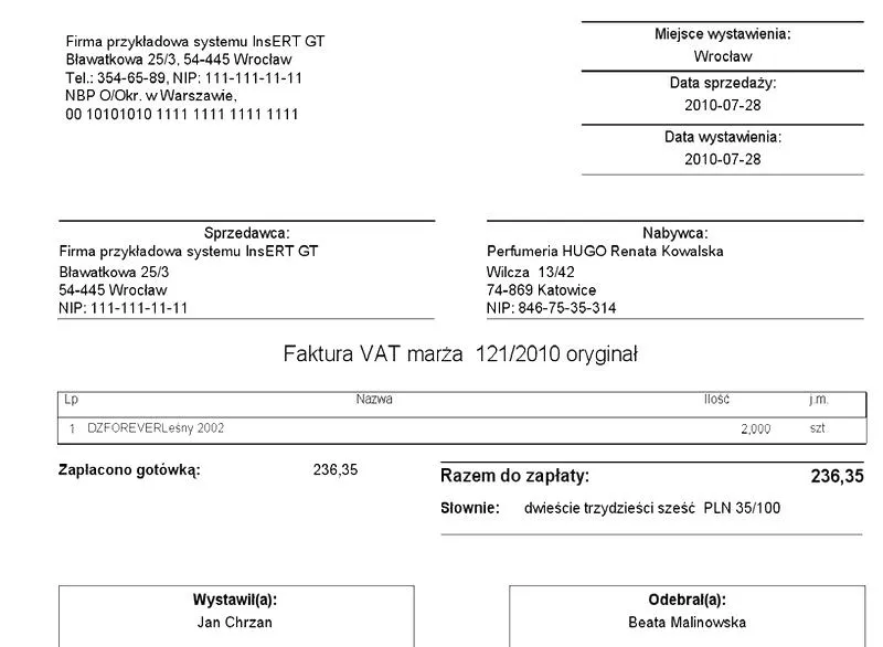 Księgowanie faktury VAT marża