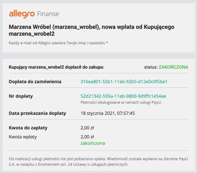 Metody płatności Allegro
