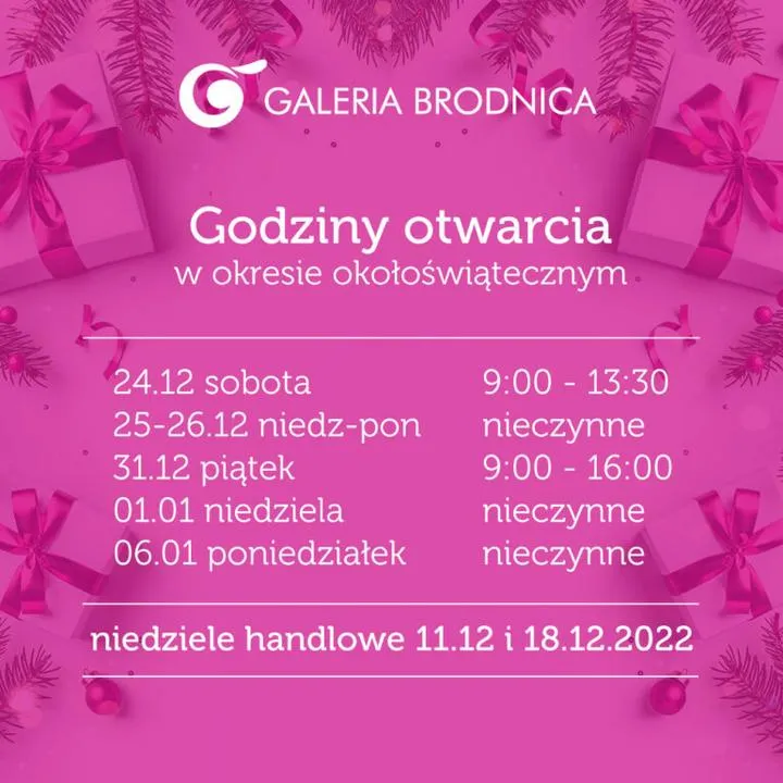 Nowe godziny otwarcia galerii