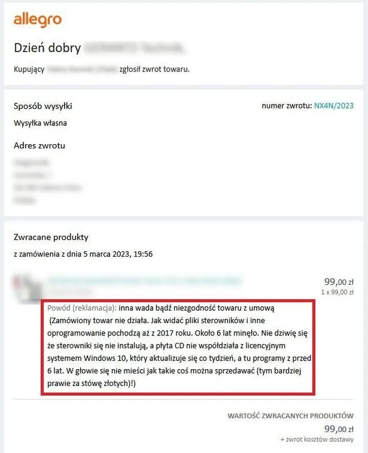 Opóźnienie w rozpatrzeniu reklamacji