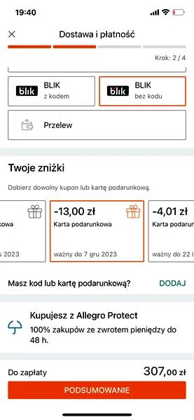 Terminy ważności kuponów